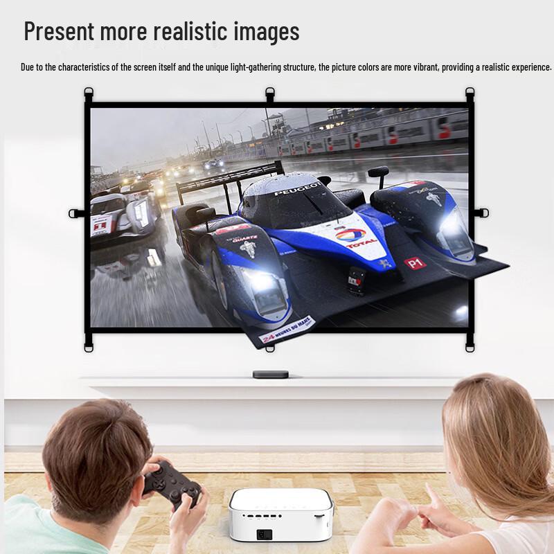 Portable Black-Backed Soft Projector Screen