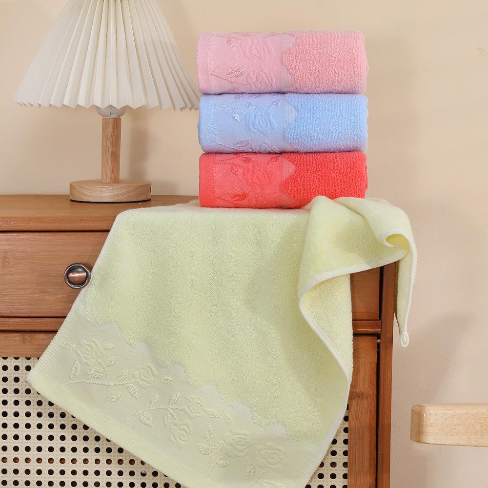 Rose Lace Jacquard Cotton Towels - Soft, Stylish Towels for Adults