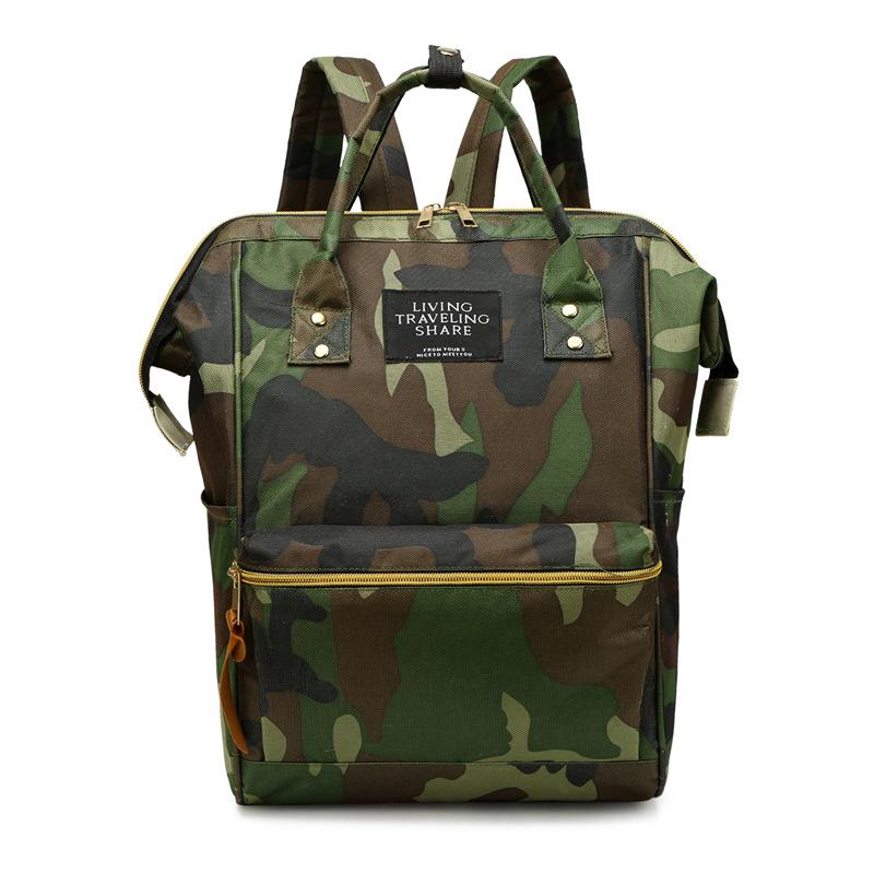 Batoh z plátna s velkým ocelovým klipem v japonském stylu pro ženy a studenty