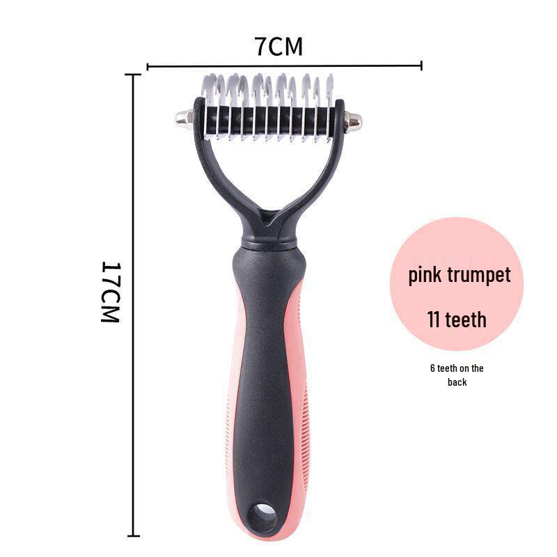 Double-Sided Stainless Steel Pet Detangling Grooming Comb