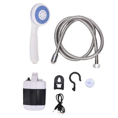 Ensemble de douche de camping portable Pompe de douche rechargeable par USB avec pommeau de douche à 3 modes Tuyau de 147 cm pour pique-nique, camping-car, voyage, animaux de compagnie