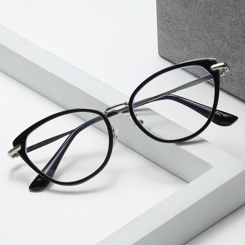 Ins Cat Eye Alterssichtigkeitsbrille Kalte Tee Farbe HD Anti Blaulicht Brillenrahmen Hochentwickelte Einfache Aufhellungsbrille