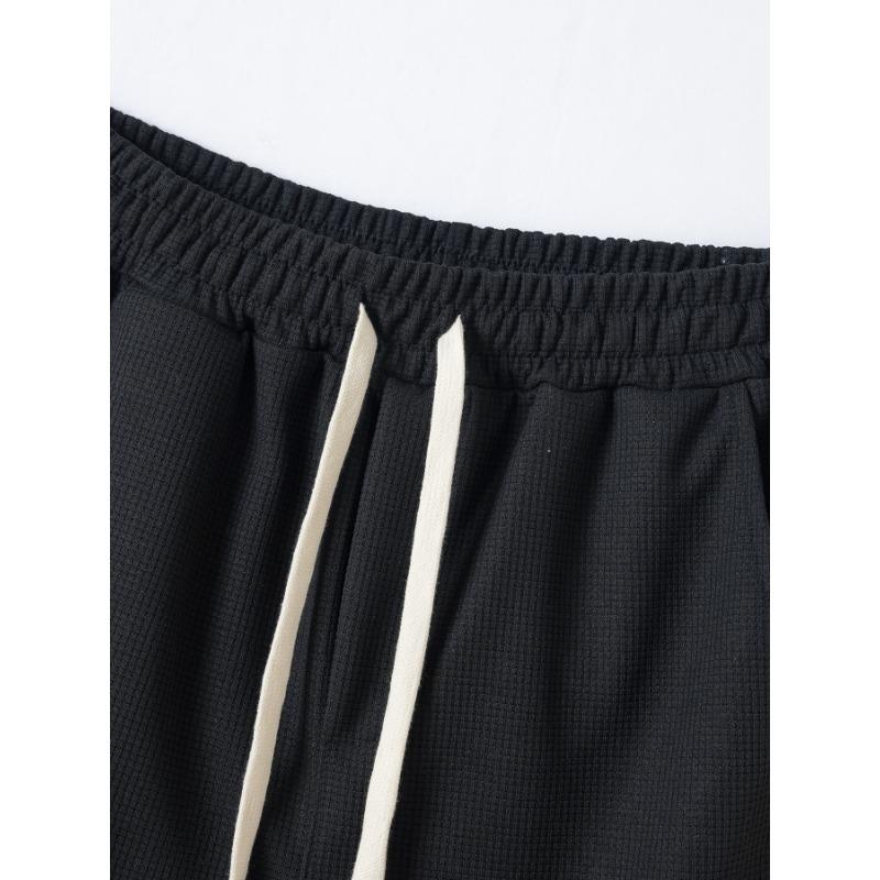 Pánské barevně blokované vaflové šortky Volné letní venkovní ležérní kalhoty Šortky Pánské