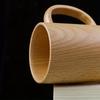1/2pcs Solid Wood Handle Handy Cup Creative Wooden Mug for Coffee Tea Beer Multi Purpose Household Commercial Use Durable Beech