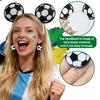 Conjunto de Tiara e Brincos com Adesivo Design Elástico Aro de Cabelo Conjunto de Brincos de Gancho Adereço de Animação com Tema de Futebol Acessórios para Dia de Jogo