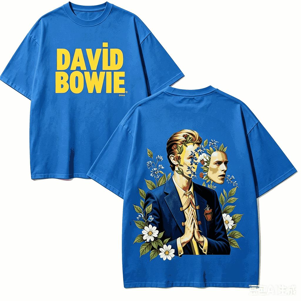 David Bowie Maglietta Regalo per Fan Unisex Unisex Harajuku Oversize Unisex Manica Corta Streetwear Alta Qualità Comoda Classica