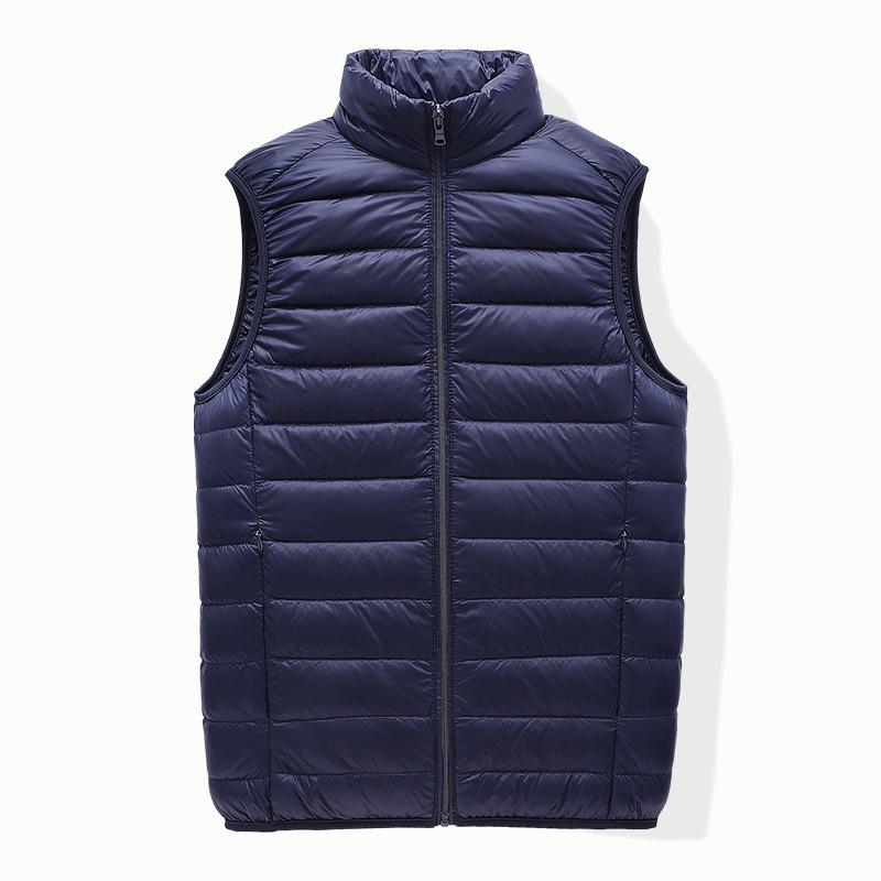 Leichte Herren-Daunenweste - Herbst/Winter Kollektion 2024, Trendiger Koreanischer Lässiger Stil, Weiße Entendaunenjacke