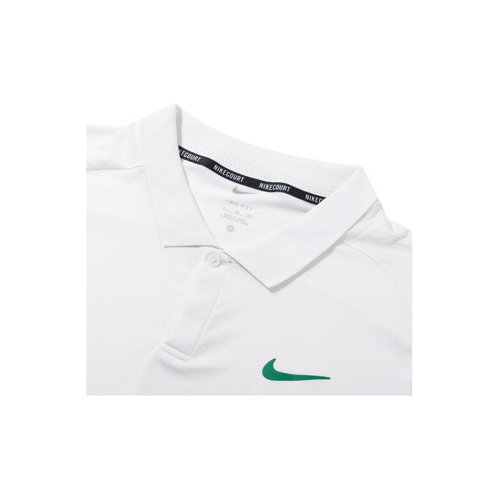 Nike Solid Color Pullover Casual Sports Polo Shirt Men Tops White FD5318-102