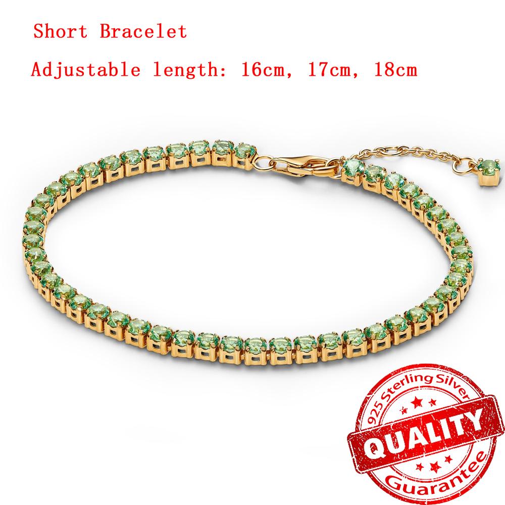 Copper Yellow & Blue Tennis Bracelet For Women Sparkling Pavé Circle Pearl Design Exquisite Gift New Arrival