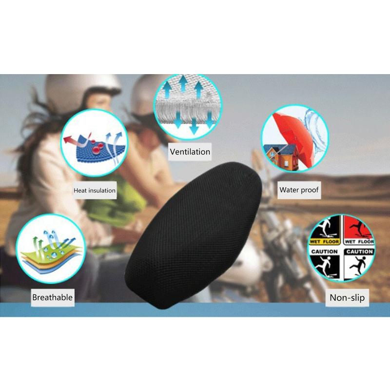 3D atmungsaktiv für Sitzbezug Motorrad Moped Roller Anti-Rutsch-Kissen für Sitz