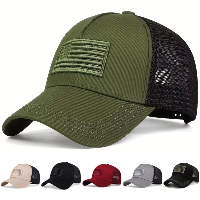 

Unisex USA Flag Mesh Baseball Cap Spring Summer Breathable Hip Hop Hat Tactical Hats Caps Outdoor Sport Leisure Sunscreen Hat камуфляжний