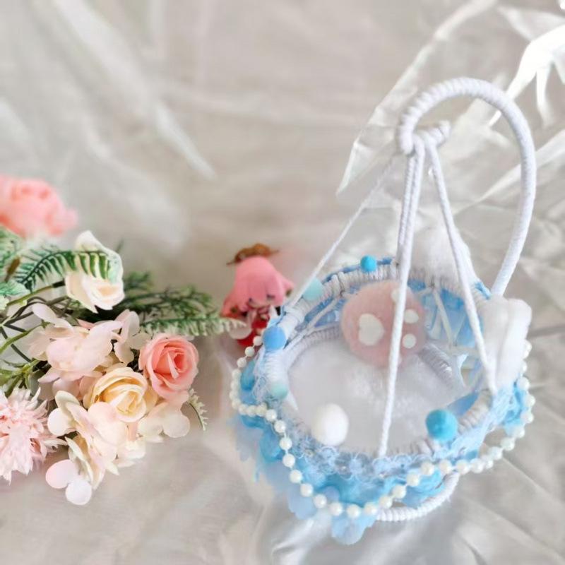 Hand-Woven Cotton Doll Hanging Chair Basket Swing Hammock – Free Home Shipping