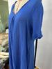 2025 Casual Spring/Summer V-Neck Solid Color Cotton Linen Short Sleeve Dress