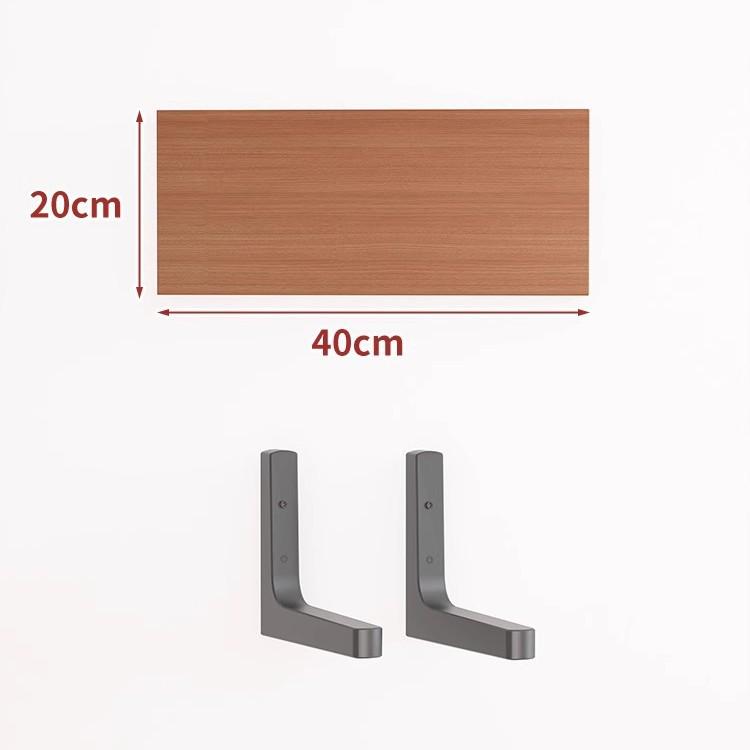 Paint-Free Floating Wall Shelf: Wooden Wall-Mounted Bookshelf and Storage Plank