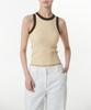 MUSINSA STANDARD WOMAN Women'S Mini Boucle Ringer Knit Sleeveless Top [Cream]
