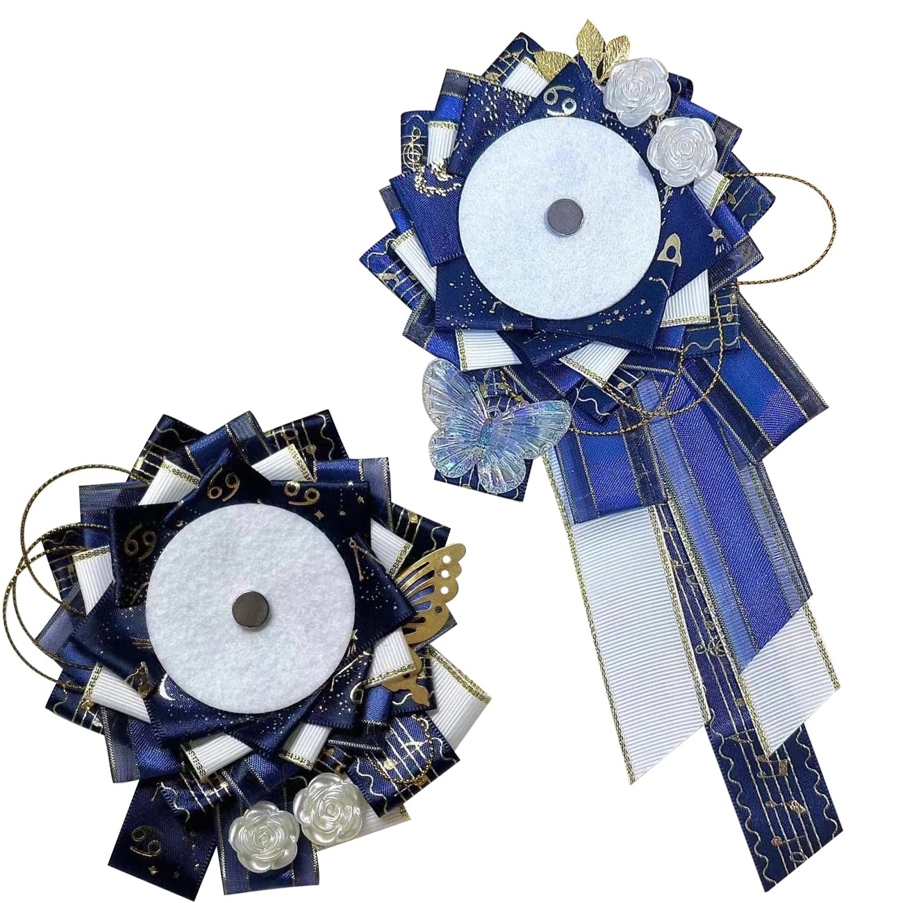 

ЮЯКЭШИ Розетка для значков Ита-бэг Ручная работа Лента Ита-бэг Декоративные аксессуары Розетка Ита-бэг Украшение для значков Синий Длинный Короткий Хвост