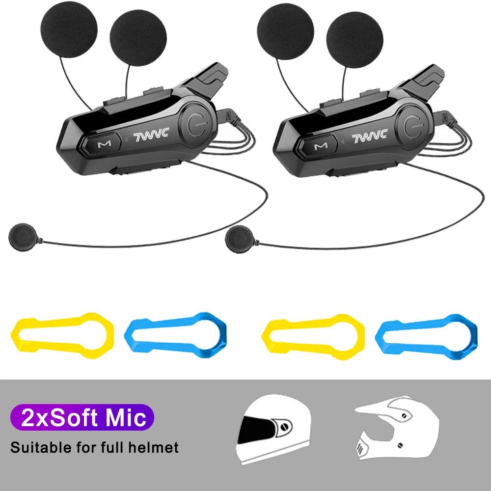 1/2pcs X1plus Bluetooth Motorcycle Helmet Intercom Headset with 1000M BT Interphone Communicator for 2 Riders Waterproof
