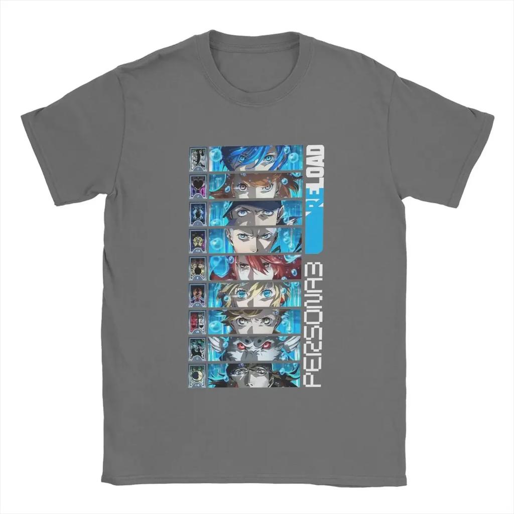 Crew Neck Plus Size Unisexs TShirts Persona 3 Reload Investigation Team 100 Cotton Tees Short Sleeve Anime The Royal P5S