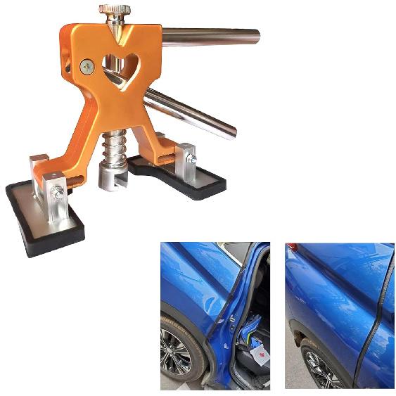 39PCS Auto Dent Puller Kit - Adjustable Golden Dent Remover Tools Paintless Dent Repair Kit Dent Lifter Puller for Car Large & Small Ding Hail Dent