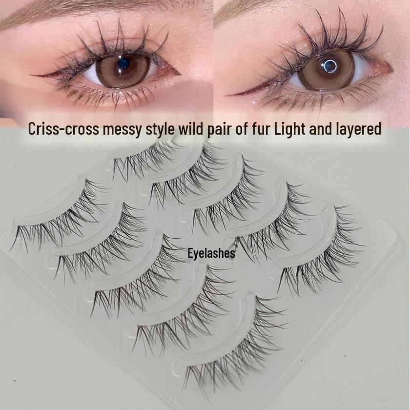 

Natural Simulation Sunflower Fairy Eyelashes - Transparent Stem