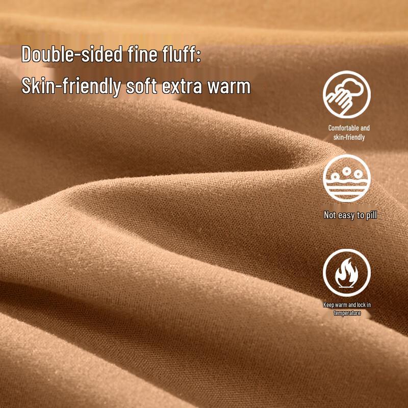 TonLion Men's Fleece-Lined Semi-High Collar Thermal T-shirt