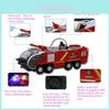 Fire Truck Rescue Fighters Vehicle With Lights Sounds And Water Pump For Kids**