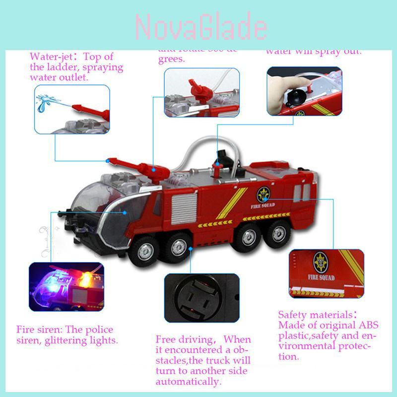 Fire Truck Rescue Fighters Vehicle With Lights Sounds And Water Pump For Kids**