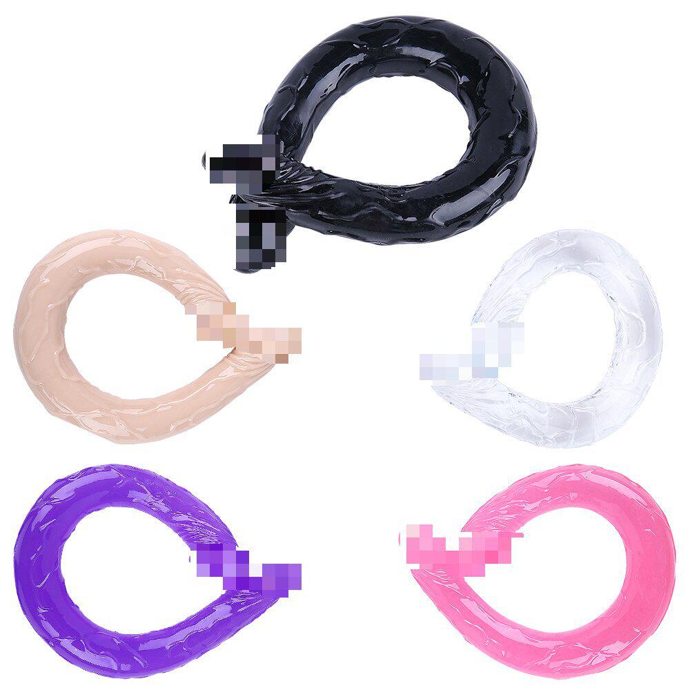 Double-Ended Skin-Friendly Odorless Realistic Dildo for Unisex Use and Solo Play