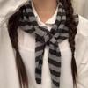 Striped Triangle Scarf Women's Autumn And Winter Knitted Small Scarf Fashionable Warm Versatile Neck Protection Scarf Shawl