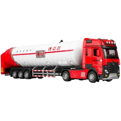 1/24 Öltanker-LKW-Spielzeugautomodell, Druckgusslegierung mit Pullback-Sound und Licht, Spielzeugfahrzeugmodelle, Kindergeburtstagsgeschenk