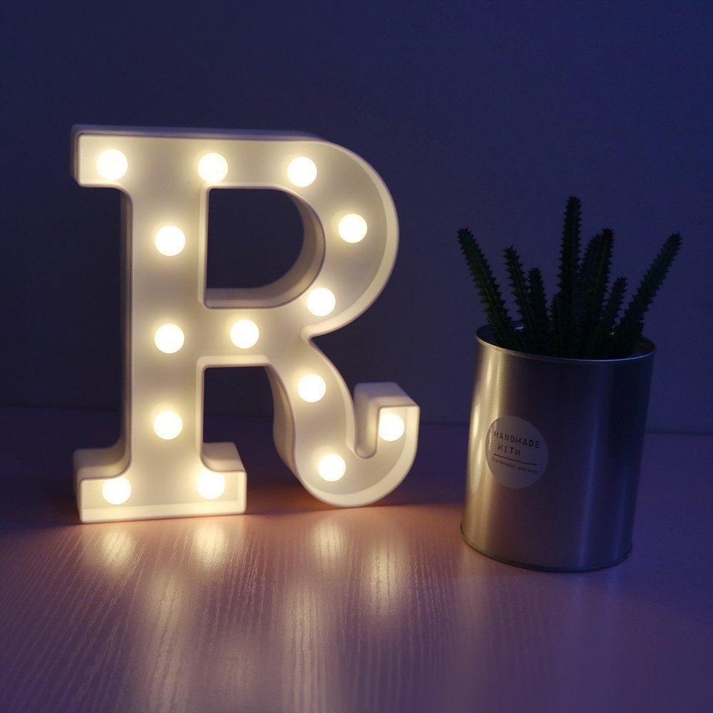 Wedding Decorative 26 Alphabet Name Letter LED Lights Luminous Number Lamp Romantic Theme Home Party Bedroom Decor Night Light
