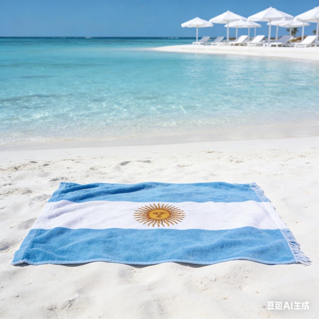 Argentina Flag Beach Towel Quick Dry Sand Free Beach Blanket for Travel Swimming Pool Camping