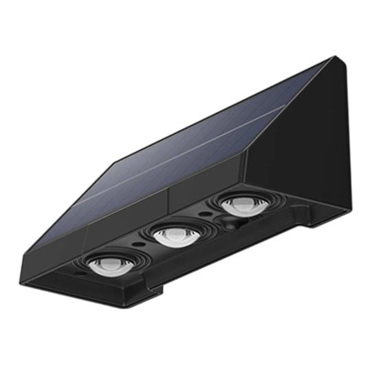 Solar Courtyard Lighting Fence Light, Outdoor Wall Washer Waterproof Large Capacity Battery Lights Lamp, Garden Street Balcony Yard Stairs Decor
