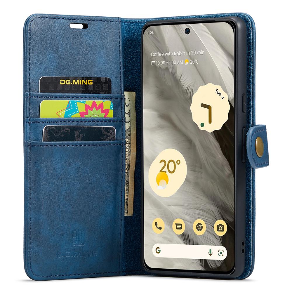 

DG.MING For Google Pixel 8 Detachable Magnetic Phone Case Drop Proof Split Leather Wallet Stand Cover Grey