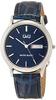 Citizen Q&Q Herren-Analoguhr, Wasserdicht, Datumsanzeige, Wochentagsanzeige, Lederarmband, A204-302, Marineblau