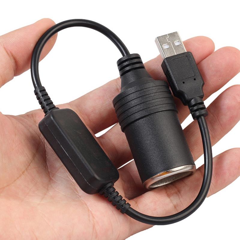 Wired Auto Boost Converter Adapter 5V USB Port To 12V Car Cigarette Lighters Socket Power Cord Transformer Cable Power Supplies