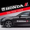 Car Door Side Sticker Cool Decal Styling Decoration For Civic Accord CRV Fit Jazz Nc750x Cb500x Odyssey Insight Vezel City