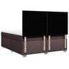 Box Spring Bed with Mattress Dark Brown 180 X 200 Cm Fabric