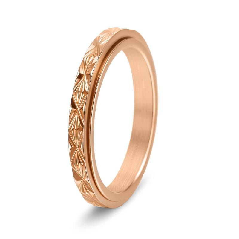 New Fashion 3mm Stainless Steel Ring for Men Gold Plated No-fading Jewelry