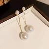 Long Pearl Drop Earrings for Women Elegant Design Lightweight Dangle Jewelry Suitable for Various Occasions and Outfits