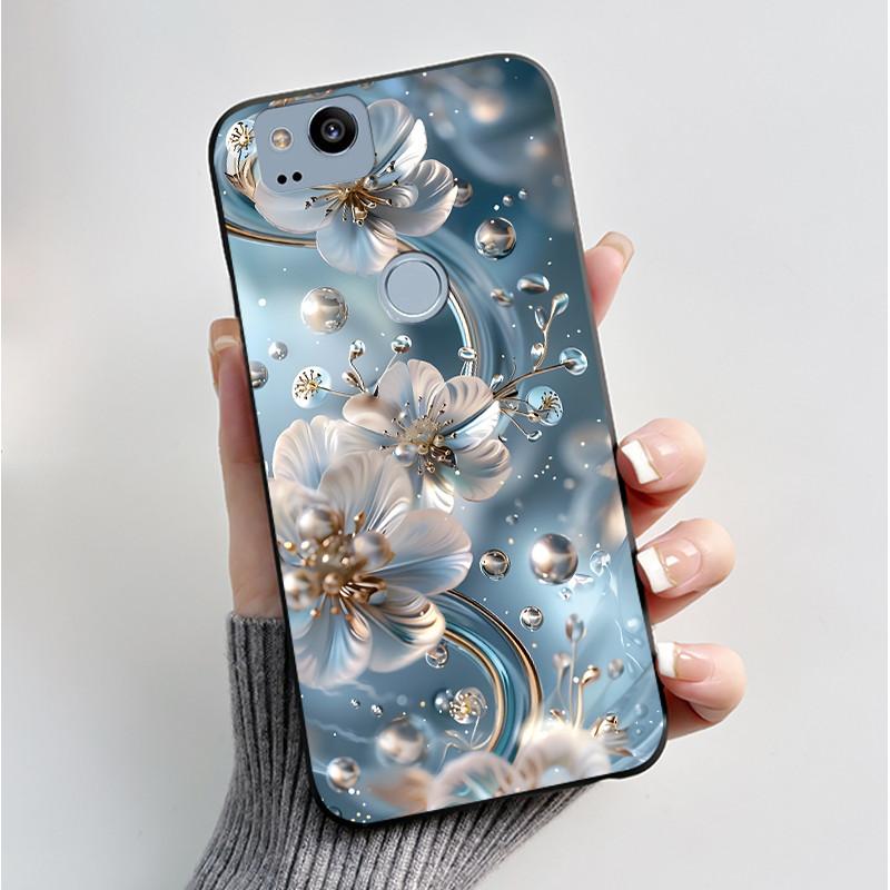 Pattern Case For Google Pixel 2 XL Pixel2 Funda Soft Silicone Shell For Google Pixel 1 XL Pixel1 Cover Cute Flower Casing Coque