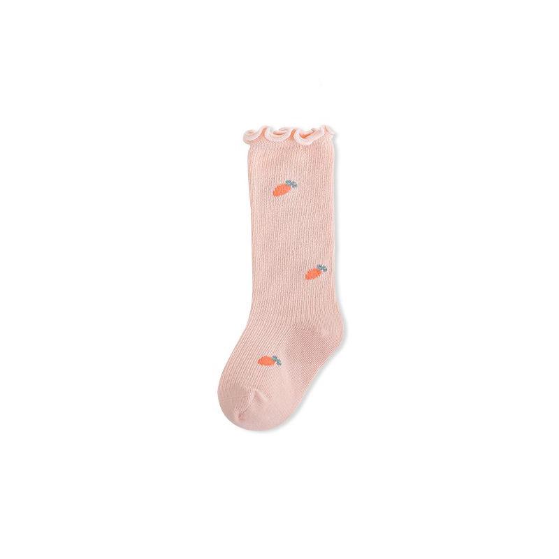 Newborn Lace Princess Mid-Calf Socks - Loose Cuff, Gentle Fit for Autumn & Winter.