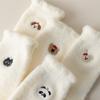 Plush Socks, Autumn and Winter Socks, Women's Mid-calf Socks, Warm with Fleece and Thickened, Warm and Cute, Fluffy Floor Pile Socks