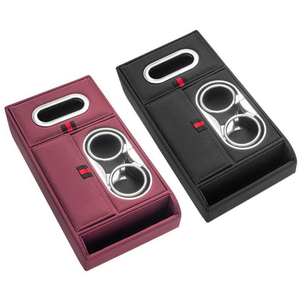 PU Leather Tissue Box Arm Rest Height Pad Phone Storage Box Car Interior Car Armrest Cushion SUVs