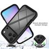 Clear Case for iPhone 17 Pro Max PC+TPU Phone Back Cover with PET Screen Film