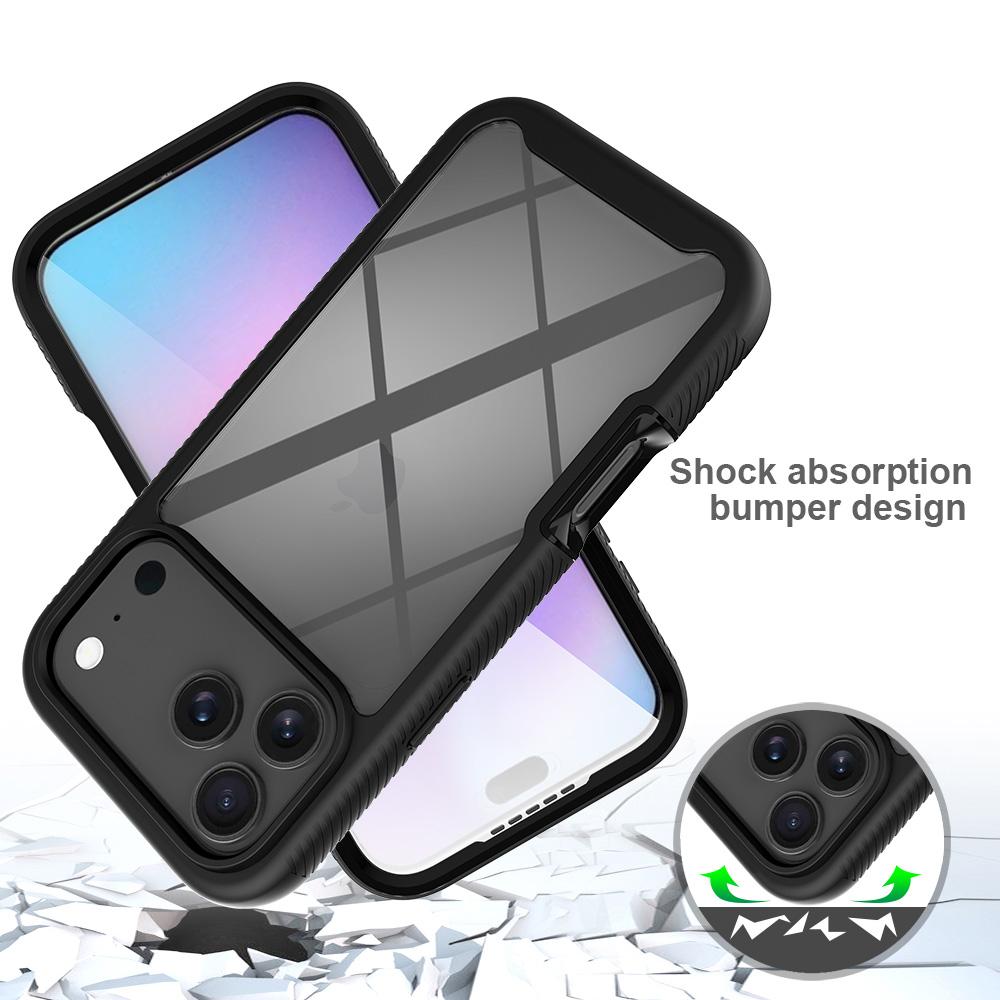 Clear Case for iPhone 17 Pro Max PC+TPU Phone Back Cover with PET Screen Film