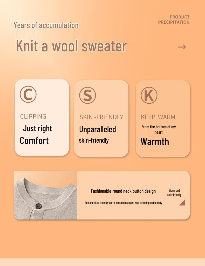 2025 Men's Wool Modal Knit Cardigan: High-End Loose Fit, Casual Autumn/Winter Sweater