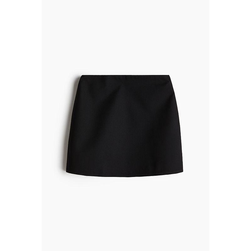 

HM Women s Skirt 2025 Fall New Arrival Casual and Comfortable Simple Graceful Mini Skirt 1261598 Black 002 155/60