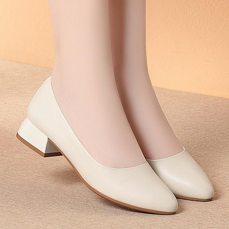Soft Sole Work Shoes For Women Black Formal Shoes For Work Commuting Leather Shoes Single Shoes Professional Comfortable New