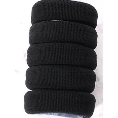 5 Stück Schwarze Dicke Haargummis & Farbige Hoher Pferdeschwanz Haargummis, Geeignet für Dutt/Hochsteckfrisur, Spurlos und Hochelastisch Casual Gym